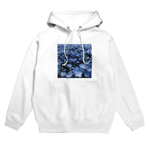 水色の小さな花　ネモフィラ Hoodie