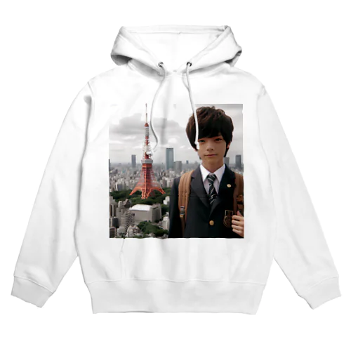 男の子　中学1年生　タワーバッグに Hoodie