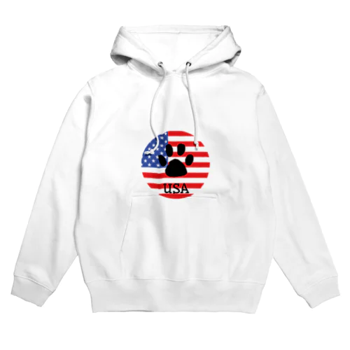 USA/Dog paw Hoodie