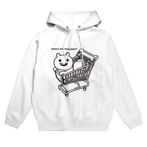 カートに乗るマエバサン Hoodie