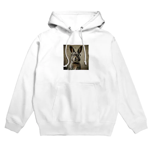 メガネをかけているウサギ Hoodie