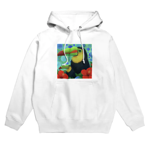 オニオオハシとハイビスカス Hoodie