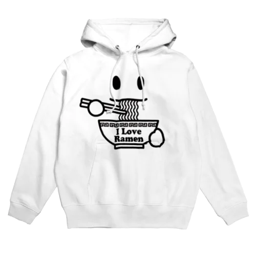 ラーメン大好き I Love Ramen 黒 Hoodie