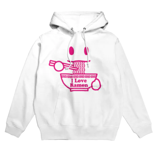 ラーメン大好き I Love Ramen 赤 Hoodie