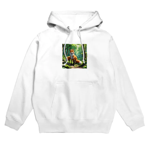 アニメ風キツネのもりきちくん Hoodie