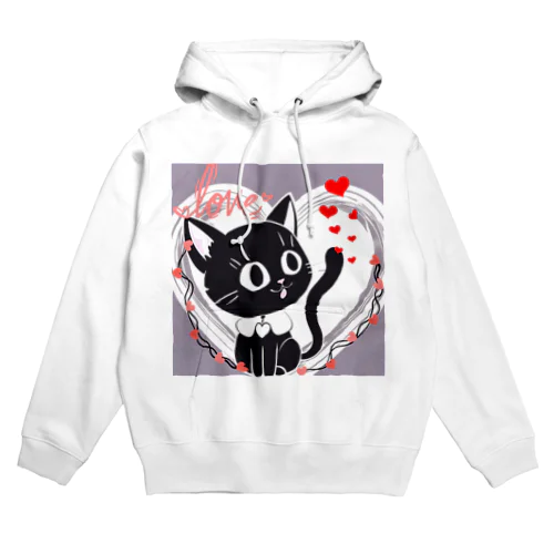 ハートねこ Hoodie