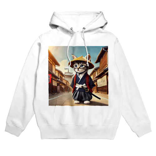 武士Cat Hoodie