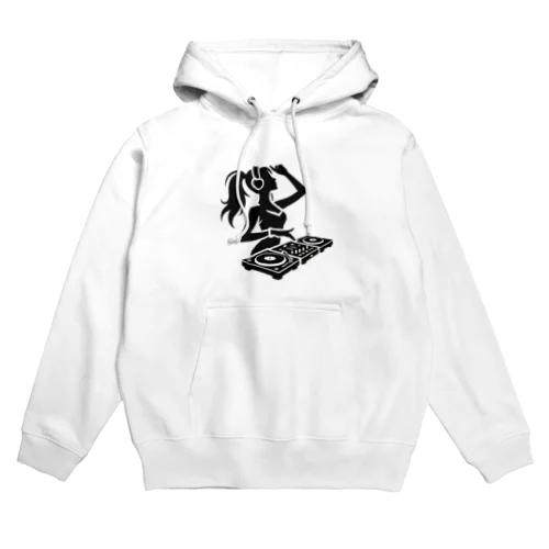 ハッピーガール DJ シルエットver. Hoodie