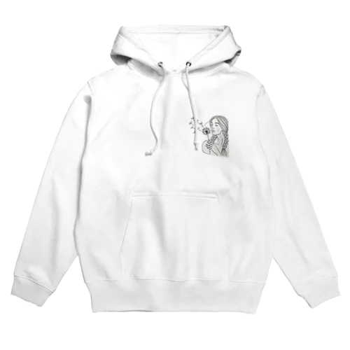 たんぽぽと女性 Hoodie