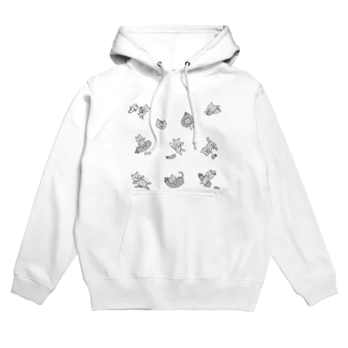 なすねこ(モノクロ Hoodie