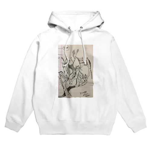 必修科目の時に描いた猫の樹 Hoodie