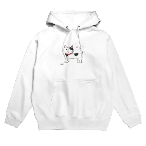 「くろぶちにゃん – おすまし猫の横顔」 Hoodie