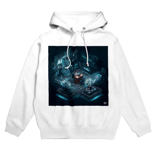 AIが導入されたオフィス Hoodie