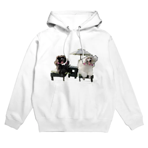 ベンチパラソルアジサイ名前入り Hoodie