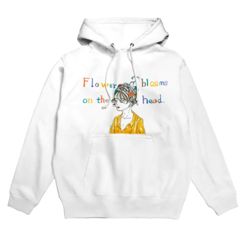 Flower blooms on the head. Hoodie