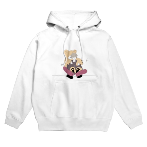 おすわり男子(＋くまちゃん) Hoodie