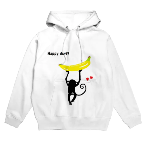 Happy day!!(裏面皮付き♡) Hoodie