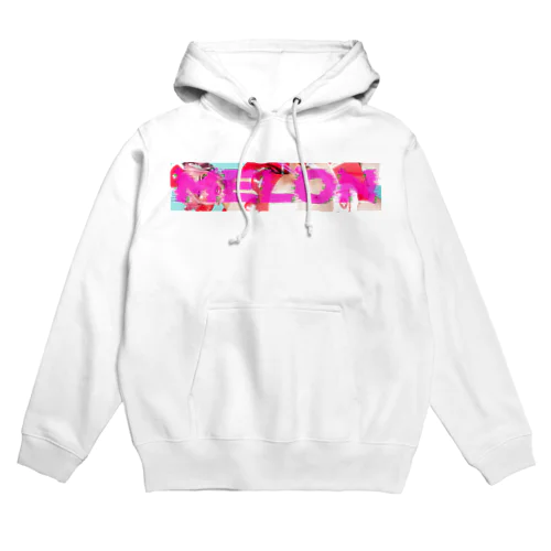 メロンちゃんグリッチロゴ2019 ナース水着＿ピンクロゴ Hoodie