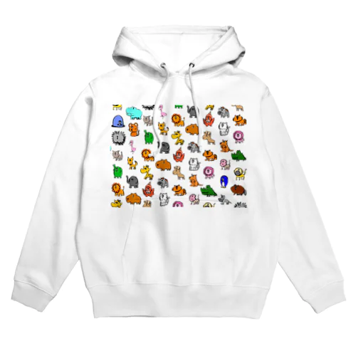 動物モノグラム Hoodie