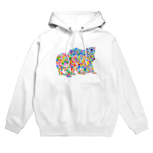 カラフルなシロクマ Hoodie