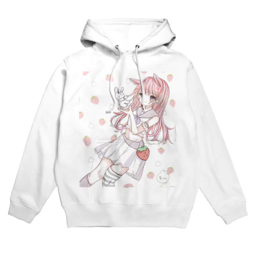 いちごミルクに溺れたい Hoodie