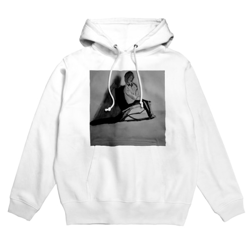 モノクロ絵画 Hoodie