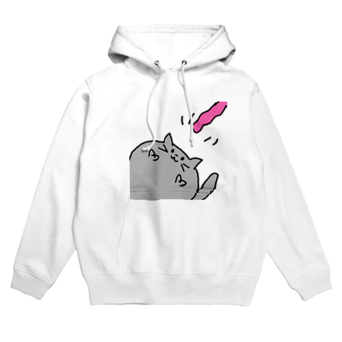 ねこじゃらしが取りたいデブにゃん Hoodie