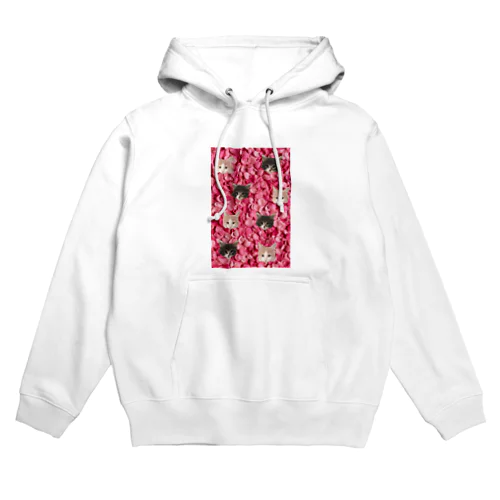 花の猫たち Hoodie