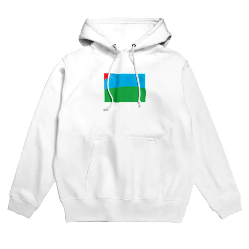 平和な丘と太陽 Hoodie