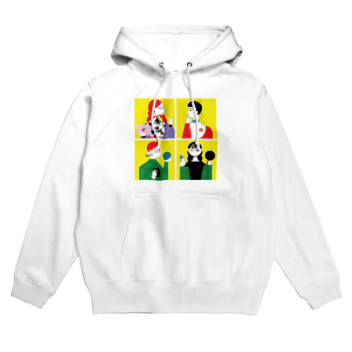 2.全員黄色正方形（大） Hoodie