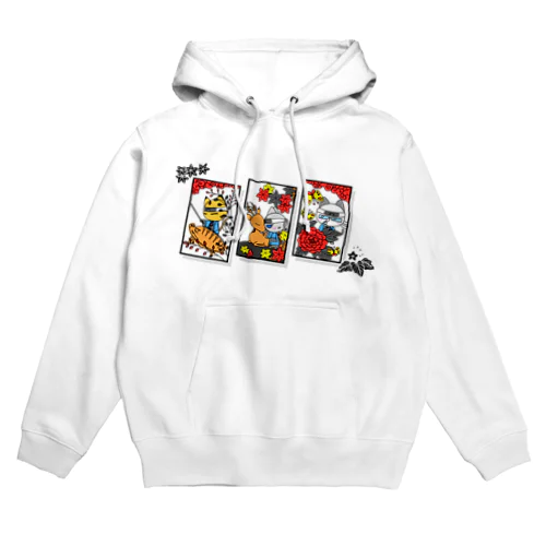 にゃーにゃー組 花札猪鹿蝶ver. Hoodie