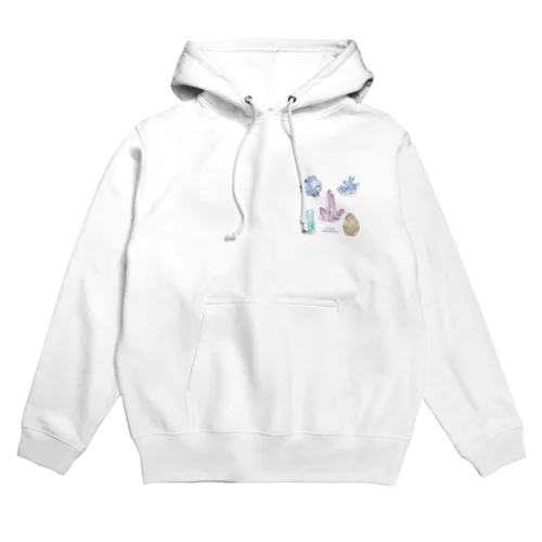 5種の鉱物 水彩風 Hoodie