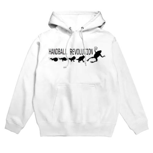 かえるれぼりゅーしょん 黒 Hoodie