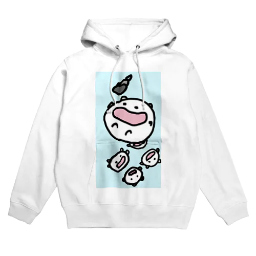 胴上げされるタニシとねこです Hoodie