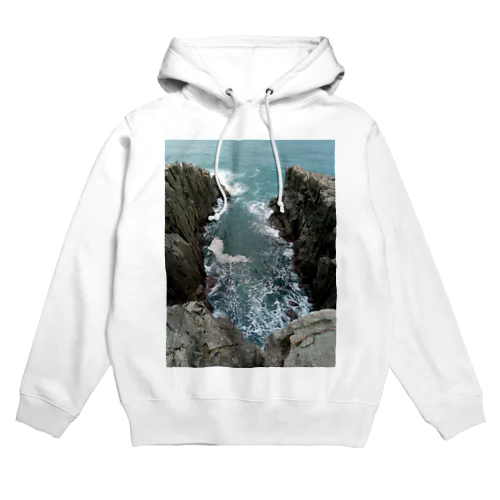 崖　荒波　海岸 Hoodie