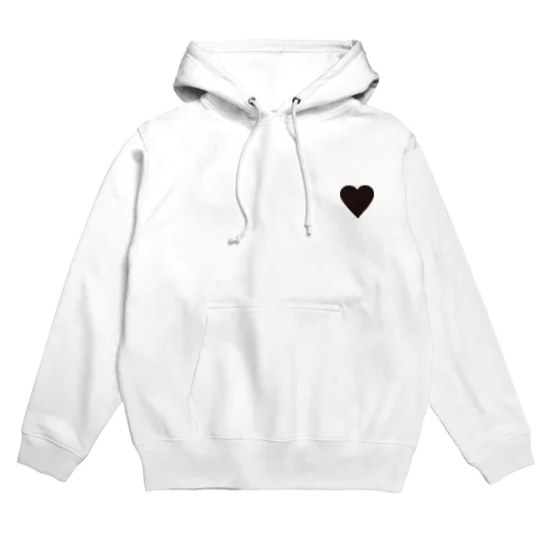 シンプルハート（黒） Hoodie