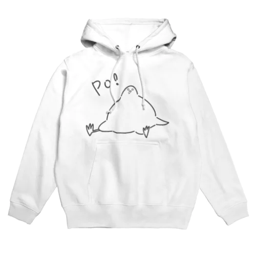 Po! 穏和な鳩 グレー Hoodie