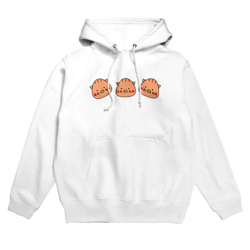 3匹のいのっちょさん Hoodie