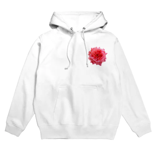 【キザにキマる】爛々と咲く濃いピンクの薔薇 Hoodie