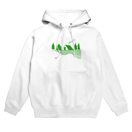 キャンプ２ グリーン Hoodie