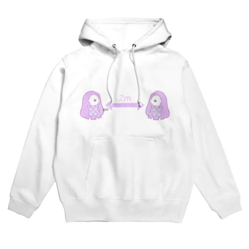 ソーシャルディスタンスゆめかわアマビエ Hoodie