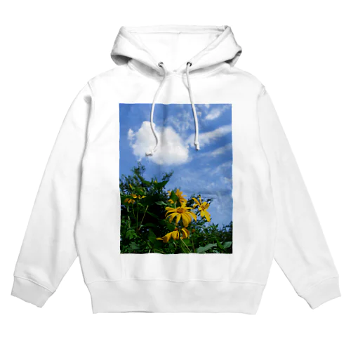 菊芋と空と雲　DATA_P_134　sky　cloud Hoodie