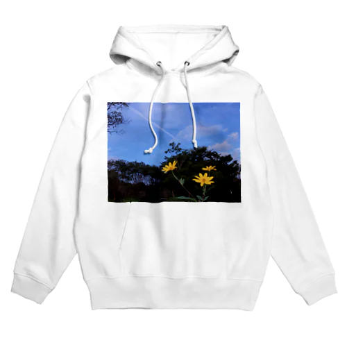 菊芋と樹木と空　DATA_P_140 tree　sky Hoodie