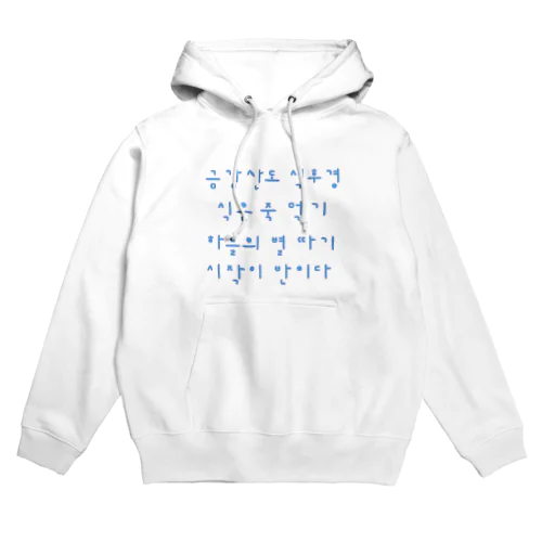 韓国を着よう　ハングルのことわざ　水青 Hoodie