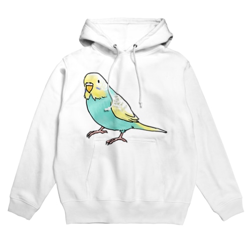 ごきげんセキセイインコ【まめるりはことり】 Hoodie