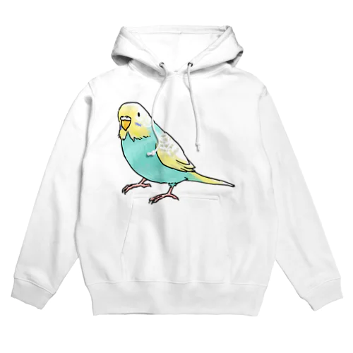 ごきげんセキセイインコ【まめるりはことり】 Hoodie