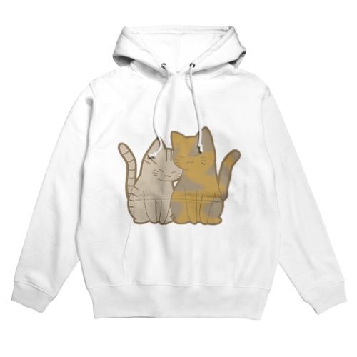表裏印刷　仲良し猫　キジトラ&サビ Hoodie