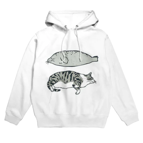 猫とアザラシ Hoodie