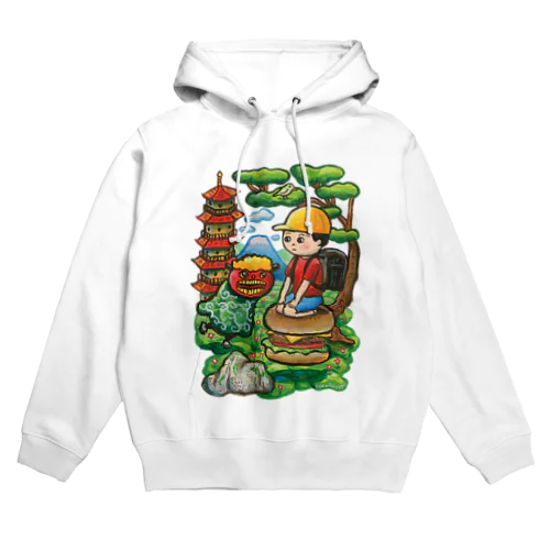 飛ぶハンバーガー Hoodie