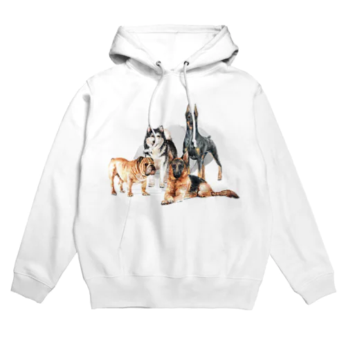 ちょっぴり強面の大きい犬たち。 Hoodie